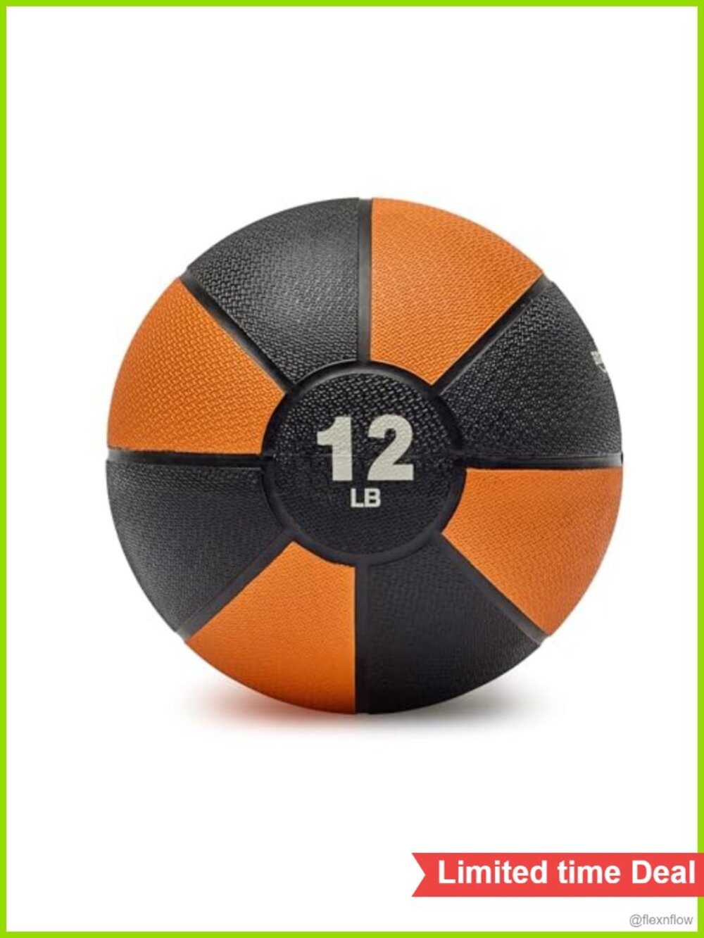 12 lb Weighted Medicine Ball Rubber Core Strength Training Full Body Workout